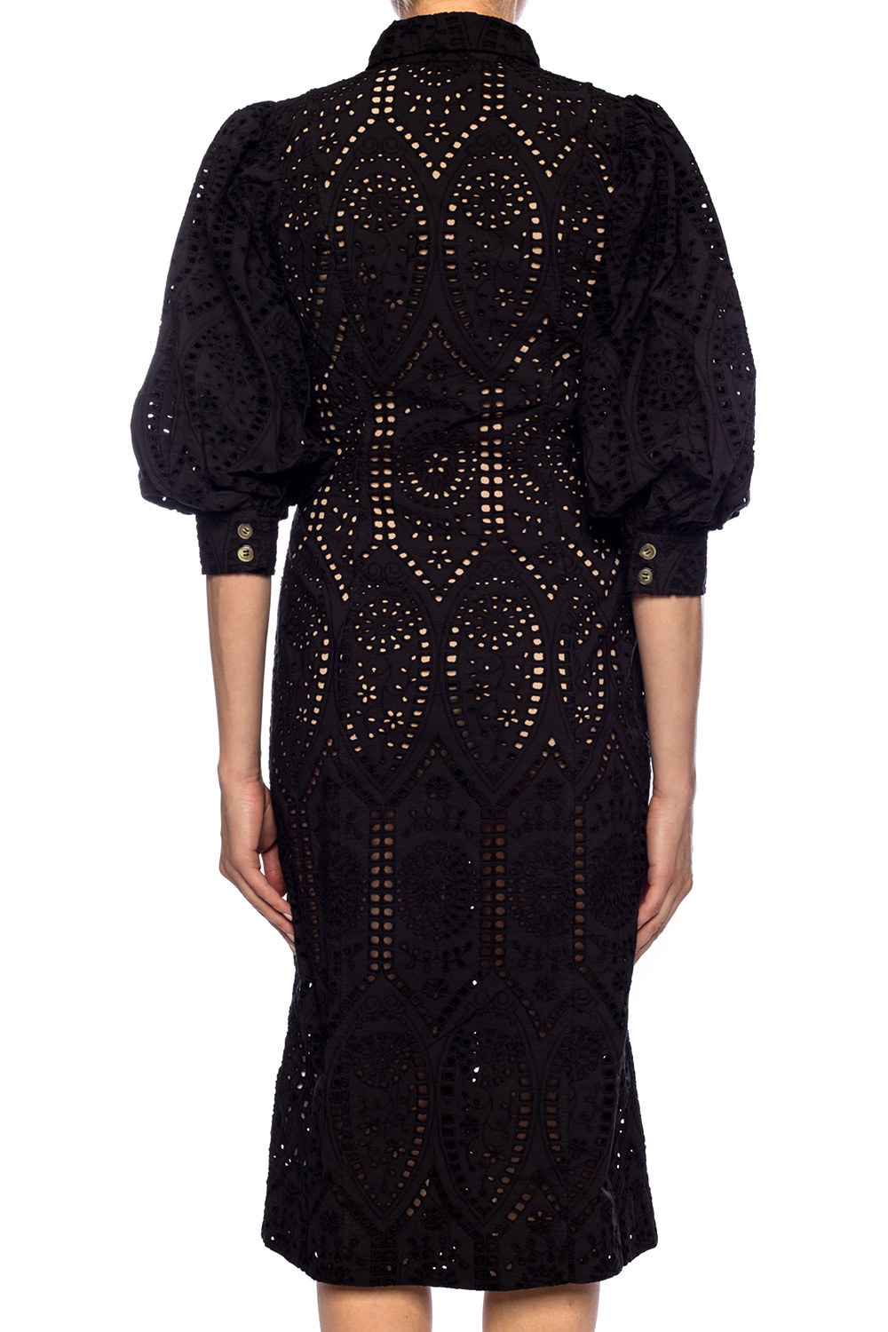 Ganni black lace dress